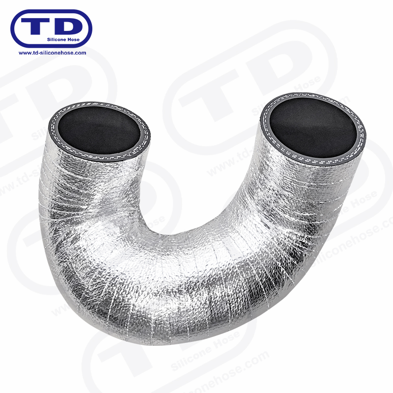 Furtun siliconic învelit din aluminiu