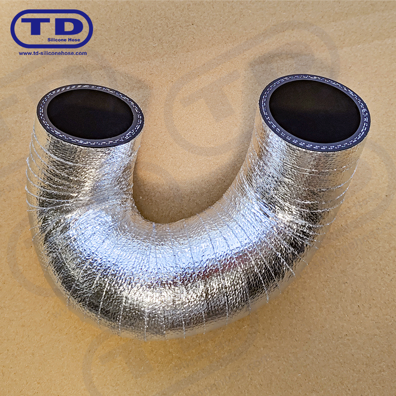 Furtun siliconic învelit din aluminiu