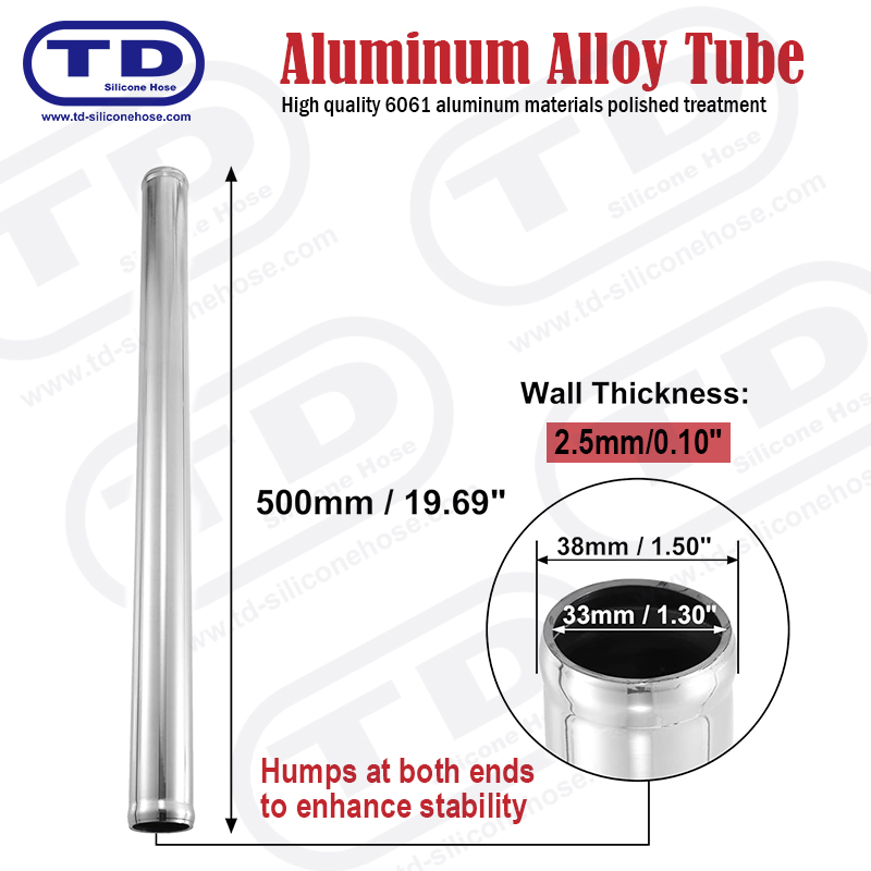 Pipe din aluminiu OD: 38mm L: 500mm