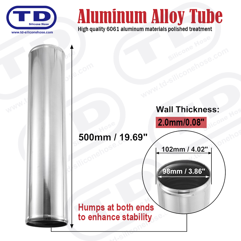 Pipe din aluminiu OD: 104mm L: 500mm